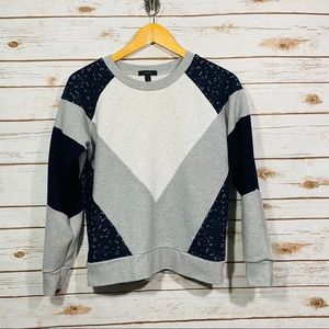 J CREW Multi Pattern Pullover